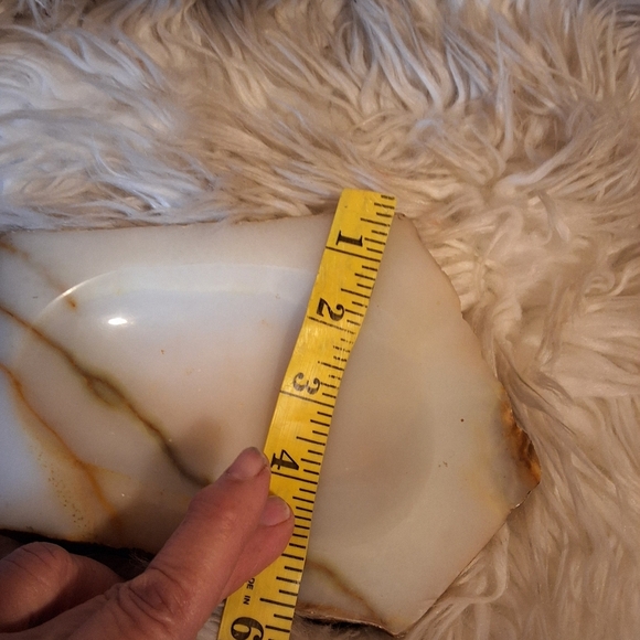 Vintage white onyx ashtray - Picture 5 of 8